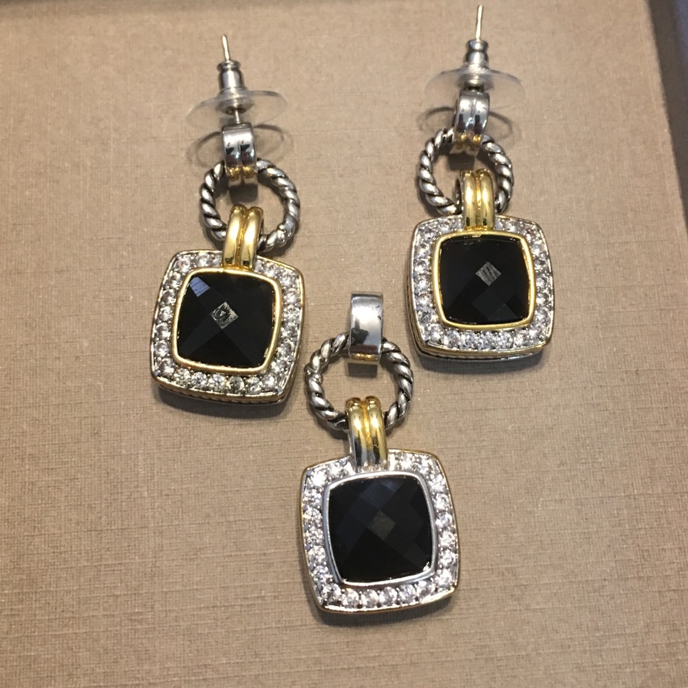 New Earrings & Pendant Cable Sterling Silver Set